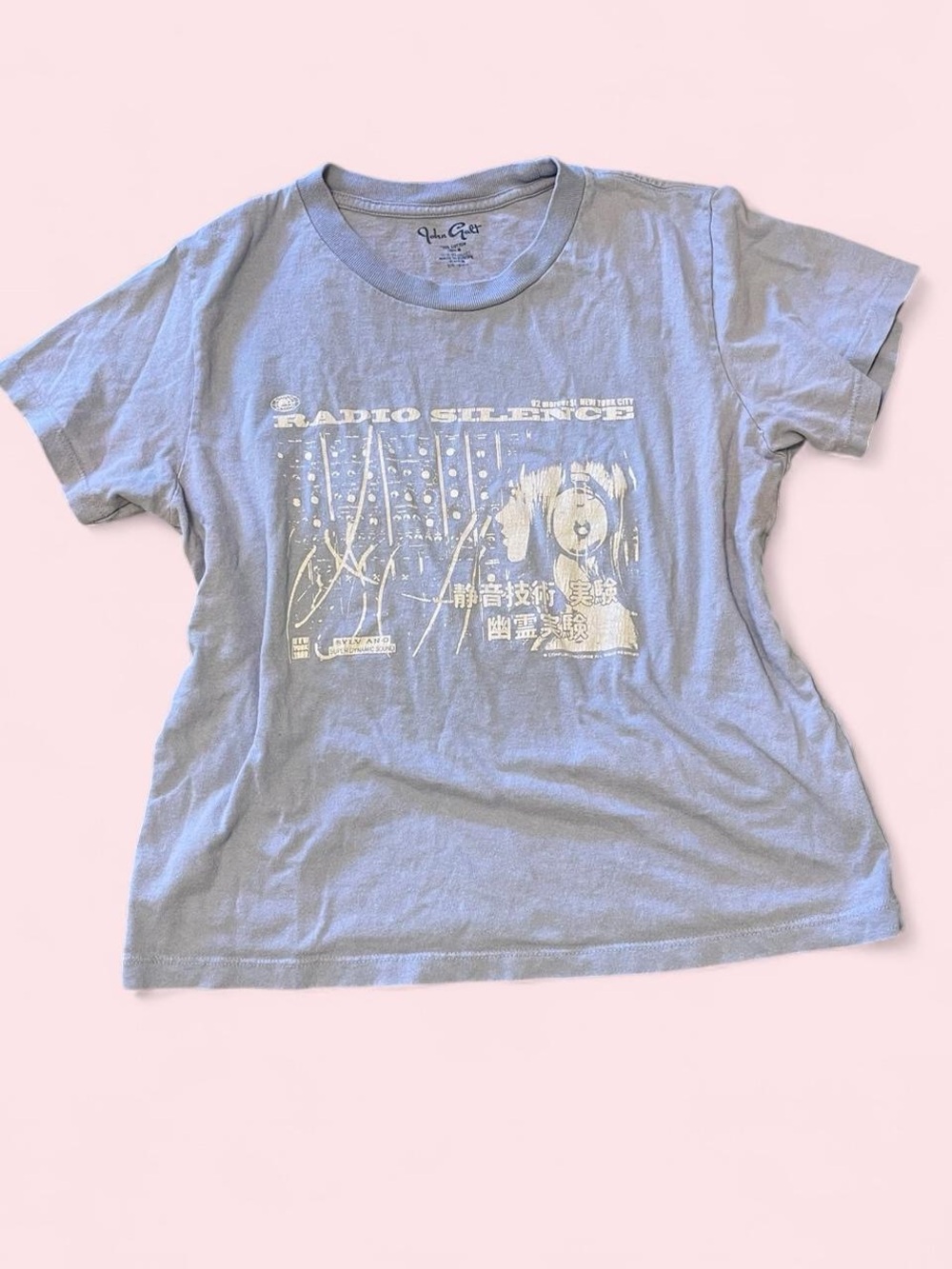 Brandy Melville Light Blue Graphic Tee